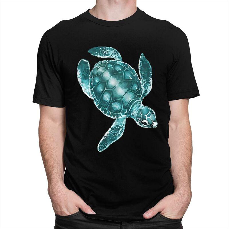 Προσαρμοσμένο Ανδρικό T-Shirt Θαλάσσια Χελώνα Κοντομάνικο Βαμβακερό T-Shirts Κλασικό T-Shirt Casual T-Shirt Χαλαρή Εφαρμογή Ρούχα