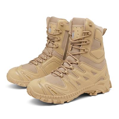 Bottes Désert Extérieures Homme Respirantes Hautes Montantes Bottes de Chasse Terrain Homme Mode Beige Zip Chaussures de Randonnée Homme zapatillas de hombre