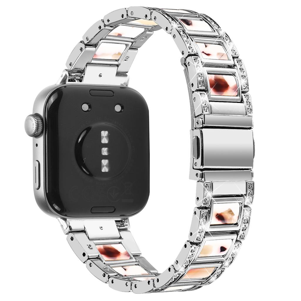 Für Huawei Watch Fit 3 Metalllegierung Uhrenarmband Strasssteine Harz Armband