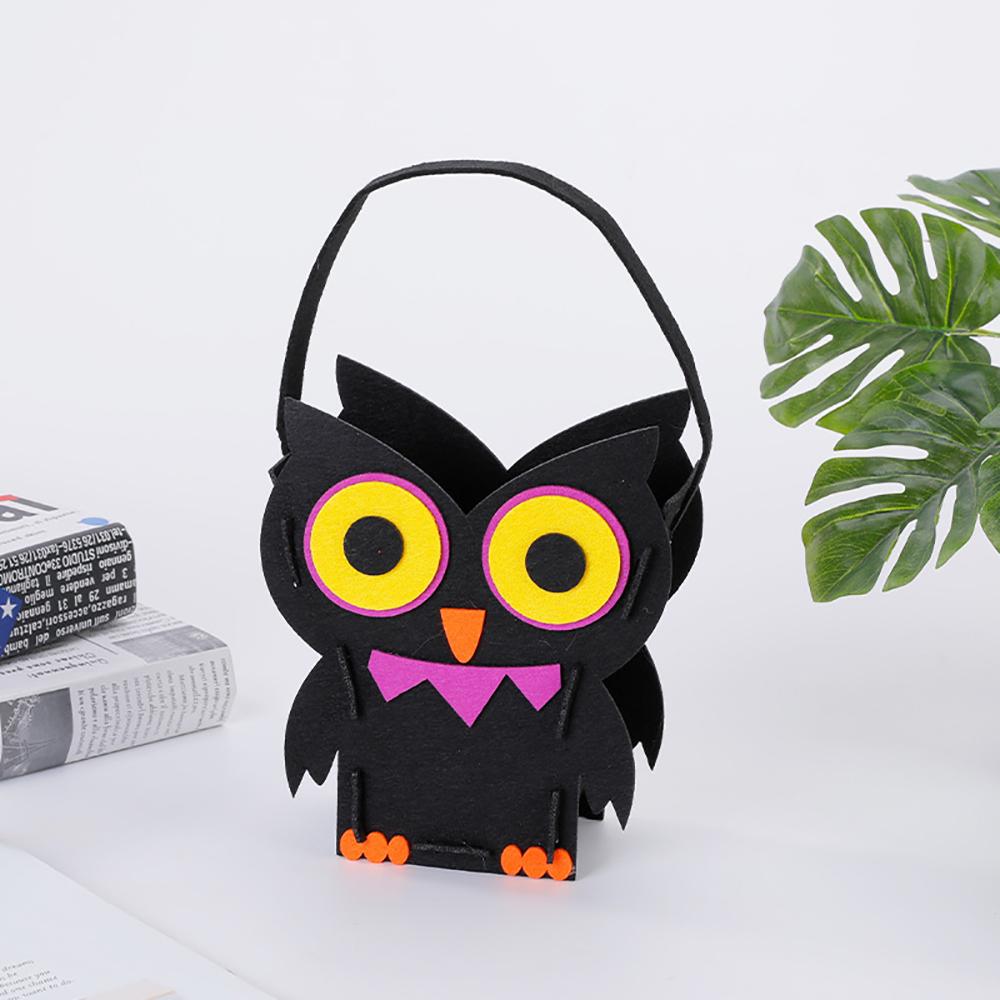 Halloween Pumpkin Candy Bag Halloween Decorative Felt Handbag Halloween Trick Or Treat Goody Bags Kids Halloween Party Gift Bag
