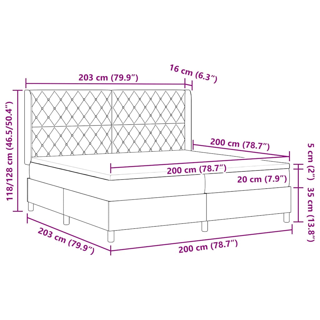 Box Spring Bed with Mattress and Headboard Pink 200 x 200 cm Velvet