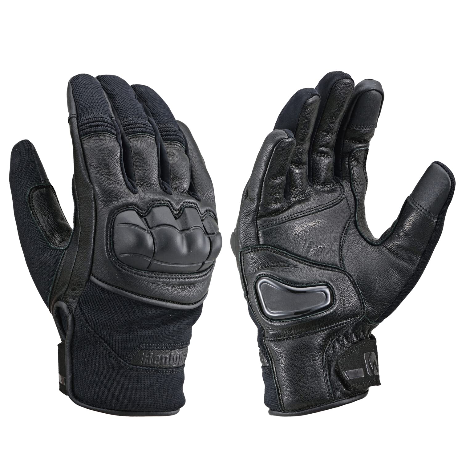 

Daytona AW Rubber Knuckle Size for with Genuine Goat Leather Waterproof and Soft Smartphone and Shockproof Gloves, HBG-069, Black, L, 22535, чёрный