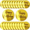 20pcs Acrylic Cake Disc Cupcake Toppers Mirror Acrylic Cake Toppers Round Birthday Engraved Topper Charms