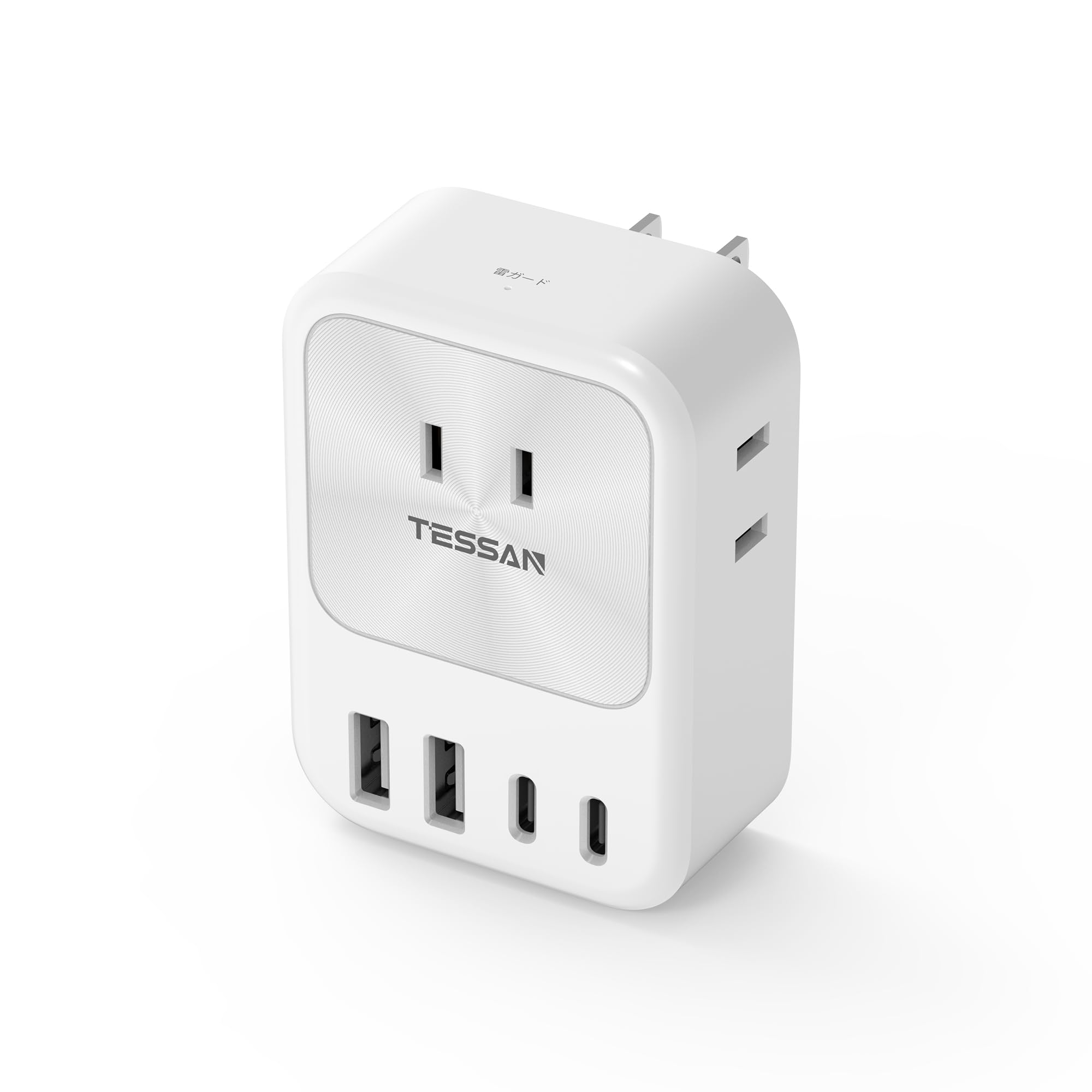 

TESSAN Power 3 AC 2 2 and 2 Outlets for Compact and with Lightning For use in Japan USB-C Strip, Outlets, Type-A Outlets, Type-C Outlets, Type-C
