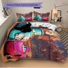 3Pcs Cars Desert Bedding Set Soft Fabric Duvet Cover Pillowcases Home Xmas Halloween Gift 1 Duvet Cover 2 Pillowcase S1148