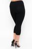 Women's Style Plus Size Leggings Big Size Capri Tights Black