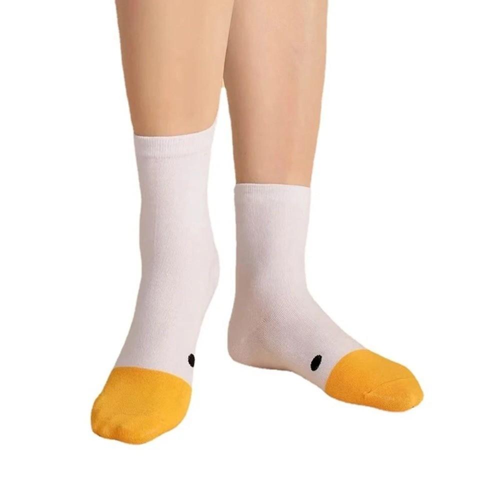 Soft Goose Duck Printed Socks Breathable Mid Tube Sock Funny Warm Socks  Women Men Universal