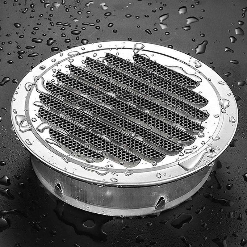 75 mm 201 rustfritt stål vegg luftventil gitter utvendig rund kanalventilasjon