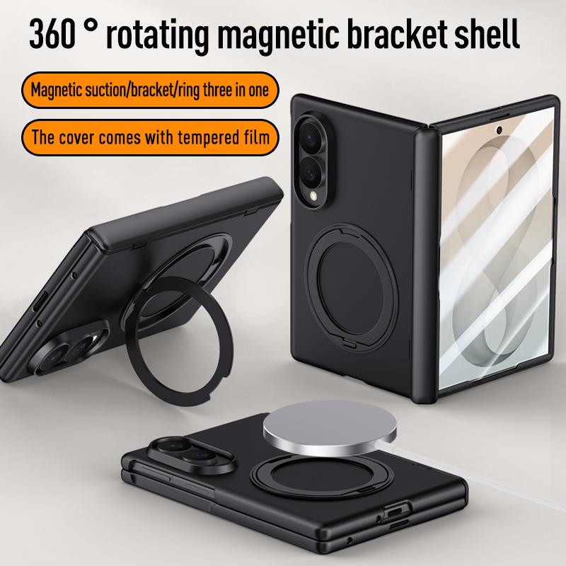 For Samsung Galaxy Z Fold 8 Case Luxury Hard Magsafe Ring Stand Magnetic Protective Back Cover for Z Fold 8 Ultra Phone Shell