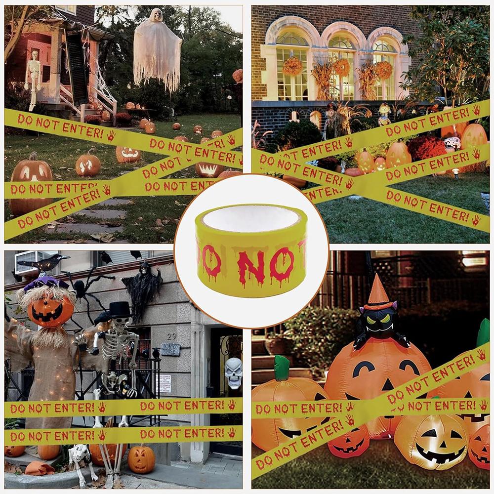 4.8cm X 25m Halloween Decorations Caution Tape For Party, Door, Danger Areas