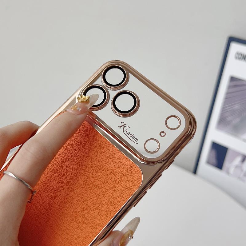 For MagSafe 6D Plating Soft TPU Artificial Leather Phone Case For iPhone 17 Pro Max 15 14 13 16 Pro Max Shockproof Back Cover