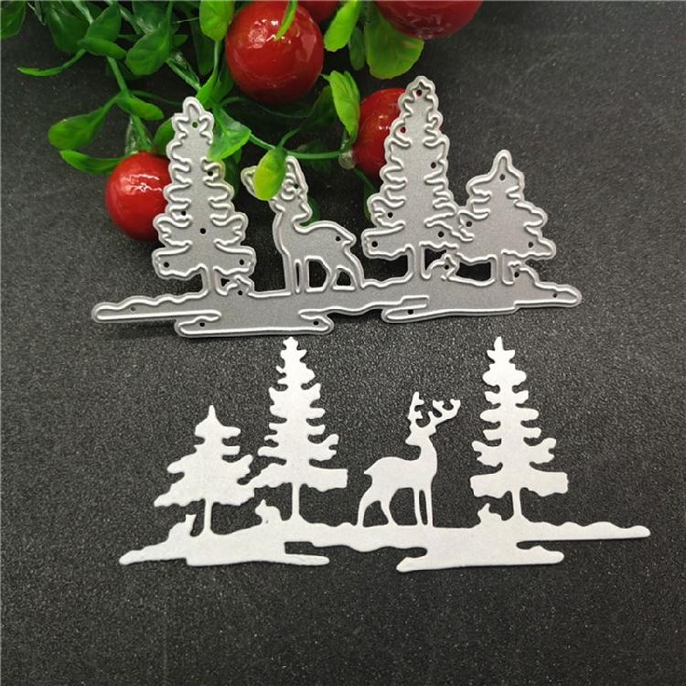 Elk Deer Forest Metal Cutting Die for DIY Christmas Card Making Party Decoration