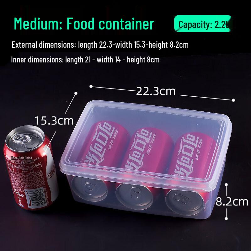 ZISIZ Food-Grade Transparent Plastic Fresh-Keeping Box