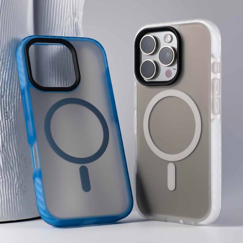 Translucent Matte Magnetic Phone Case For iPhone 17 Pro Max Air 14 15 Plus 11 12 13 16 Pro For Magsafe Anti-Fall Protector Cover