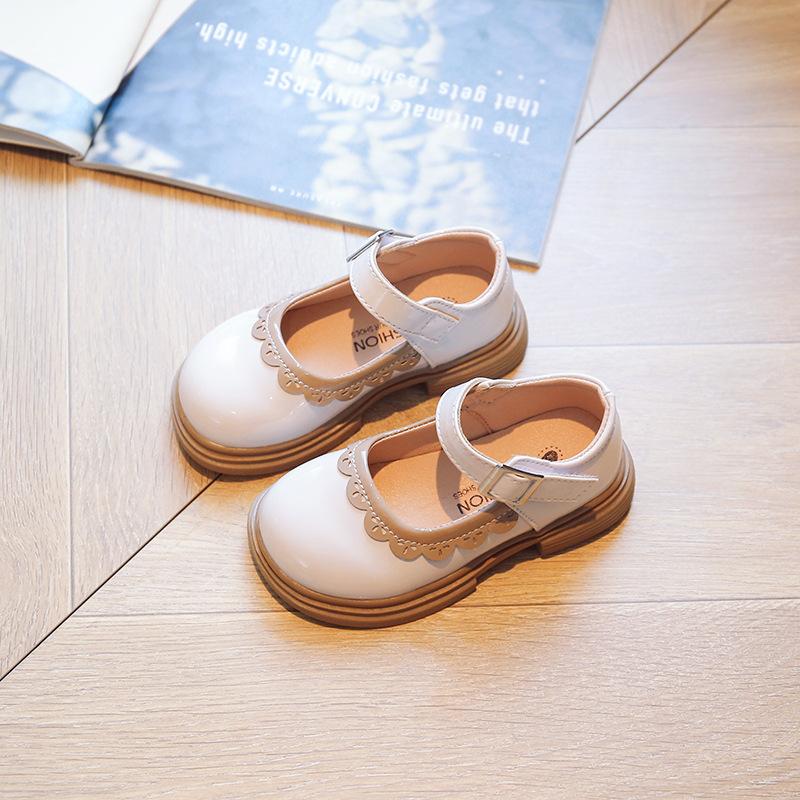 

Spring Summer Breathable Kids Leather Shoes for Girls Non-Slip Soft Sole Princess Style Toddler Dress Shoes Flats Party Wedding 25