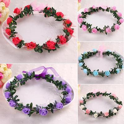 Orion Rose Flower Crown Headband Wreath Party Wedding Bridal Garland Hairband Headwear