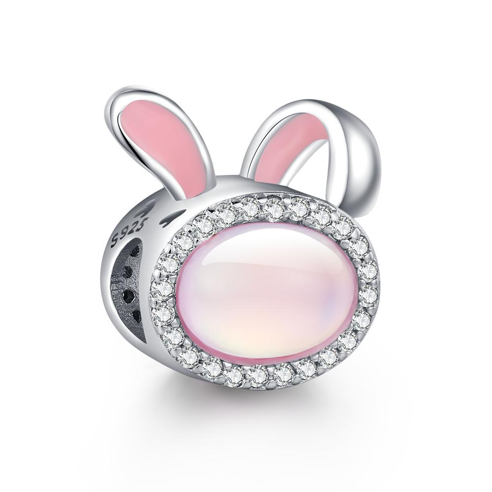 Copper Pendant Pink Air Balloon Clouds Rabbit Charm Fashion Bead Fit Original Bracelet For Women Diy Jewelry Gifts
