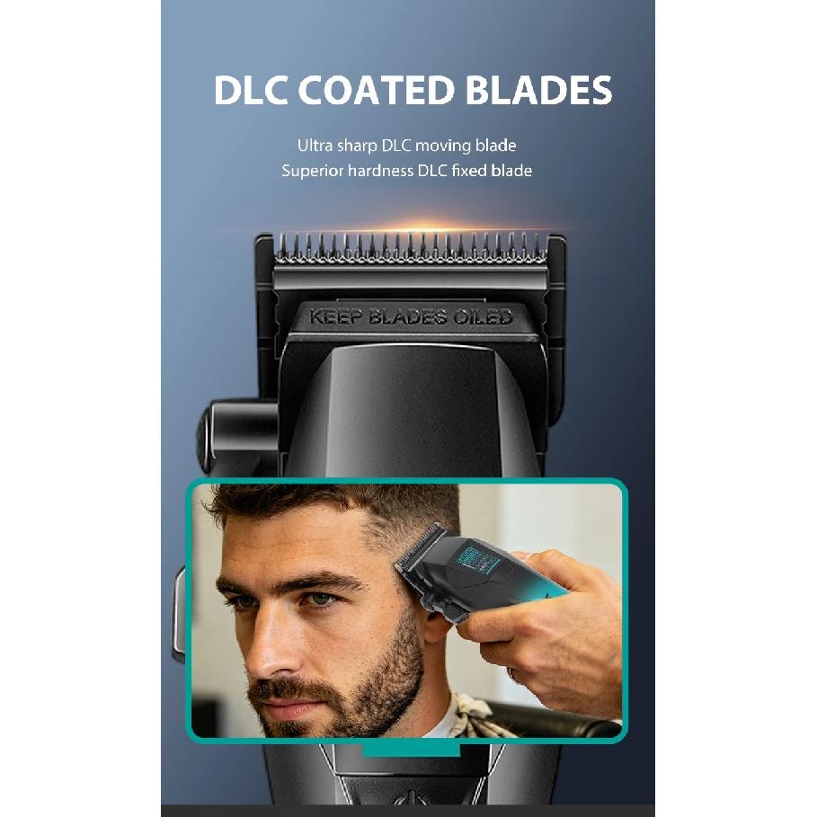 VGR Hair Clipper Adjustable Hair Trimmer Cordless Hair Cutting Machine Vector Motor 11000 RPM Barber Combo Clipper for Men V-875