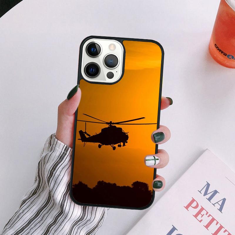 

Aircraft Helicopter Airplane Pilot Fly Phone Case For iPhone 17 Air 14 13 12 16Pro Max 15 Plus Max Cover iPhone 11pro max