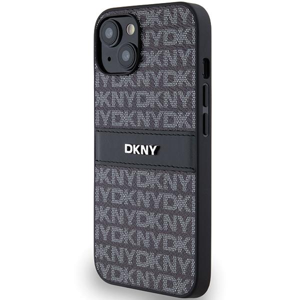 Dkny Dkhcp15Mprthslk Iphone 15 Plus /14 Plus 6.7 Czarny/Black Hardcase Leather Mono Stripe & Metal Logo