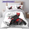 DAN DA DAN Pattern Bedding,Quilt Set Quilt Cover Pillowcase Home Birthday Gift (1 * duvet cover + 2 * pillowcase, without core)
