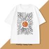 Sunburst Vintage TShirt Men Women Oversized Tee Shirt Sunshine Graphic Tees Cotton Short Sleeve Round Neck Tshirt Streetwear