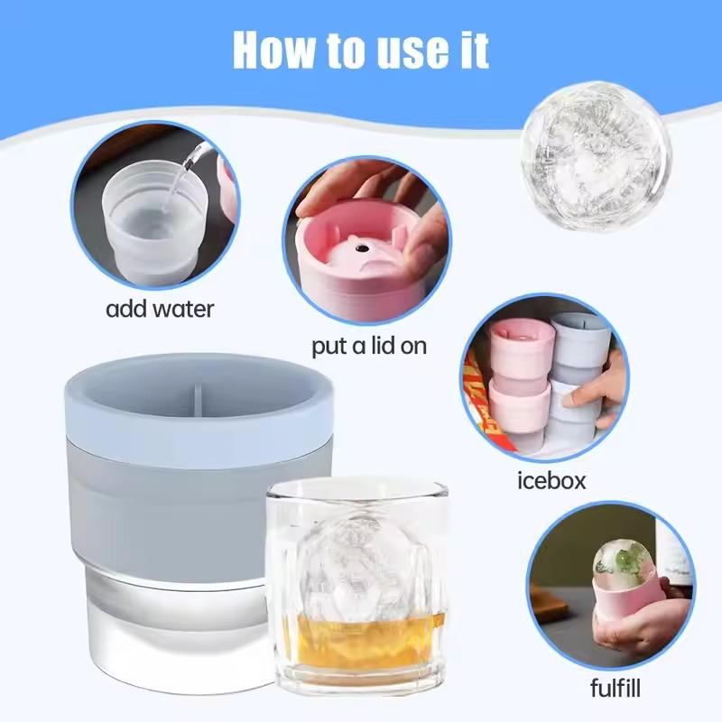 1-20PCS Silicone Ice Ball Mold Round Ice Bucket Summer DIY Refrigerator Freezer Ice Maker Creative Small Ice Cube Mold Bar Tool