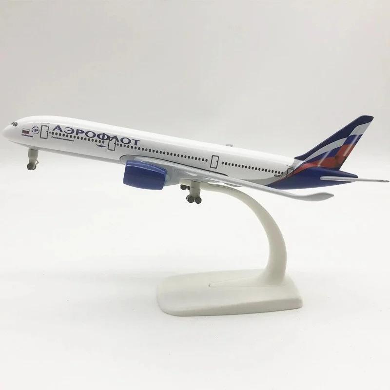 1/400 Scale Model Planes A350 20CM Alloy Metal Russia Aeroflot 350 Model Plane Diecast Aircraft Kits Toy Children Gift