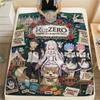 Retro ReZero Starting Life in Another WorldPrint Flannel Blanket, High quality Comfortable for All Seasons, Home Decor, Warmth and Comfort