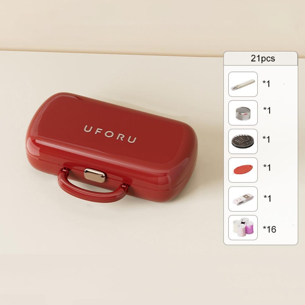 

Space Saving DIY Hand Sewing Kit Dopamine Manual Sewing Tool Kit Needle and Thread Box DIY Craft красный