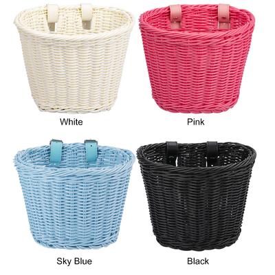 Bicycle Front Basket Adjustable Rattan Bike Basket Multifunction Traditional Bicycle Basket Vintage Gift For Colleagues Friends