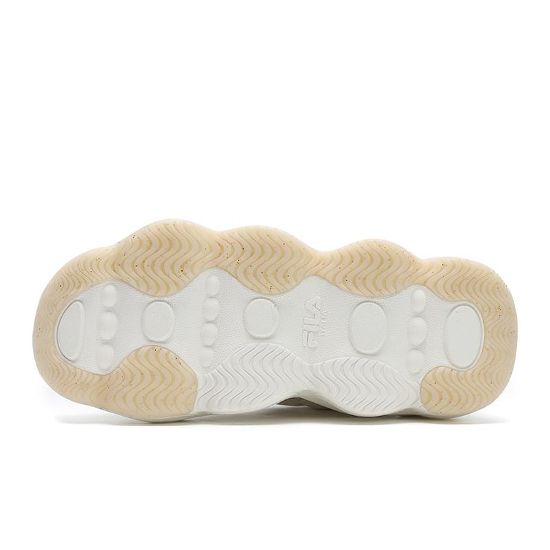 FILA Fashion Pease WG Retro Series Pea Shoes Versatile Trendy Casual Sports Low-Top Dad Shoes Women sneaker Milk-White Gold F12W512151FGF