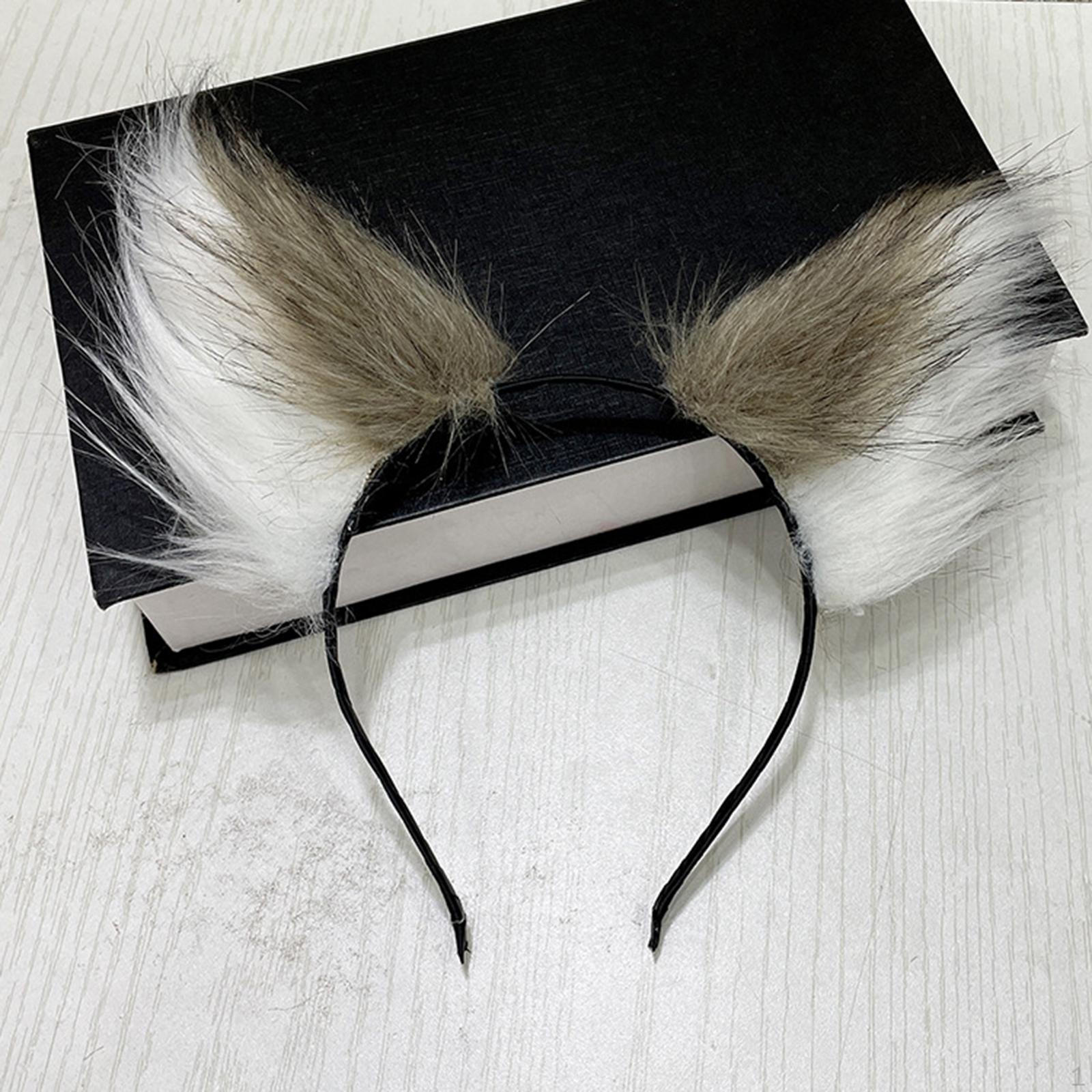 

Cat Ear Hair Hoop Comfortable Fashion Lightweight Headband for Costume Accessory Year Photo White Coffee
