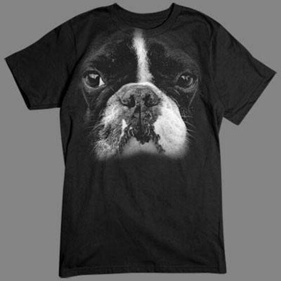 

Футболка унісекс із тваринним дизайном Boston Terrier Big In Your Face S