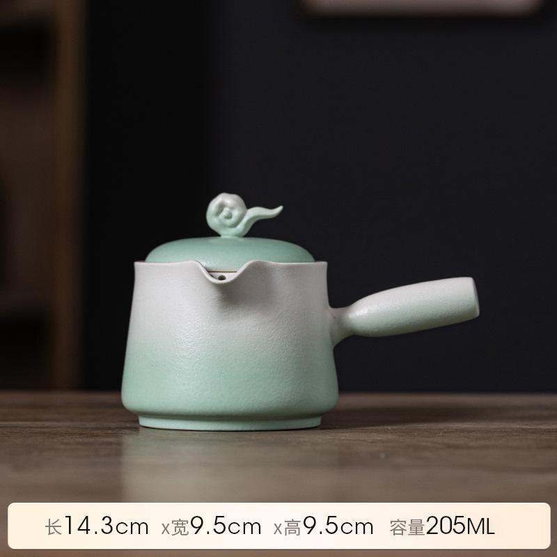 Kung Fu Tea Set Gradual Change Ceramic Teapot Teacup Brewing Tea Stove Tea Warmer Incense Insert Small Set Gift Box Business Souvenir