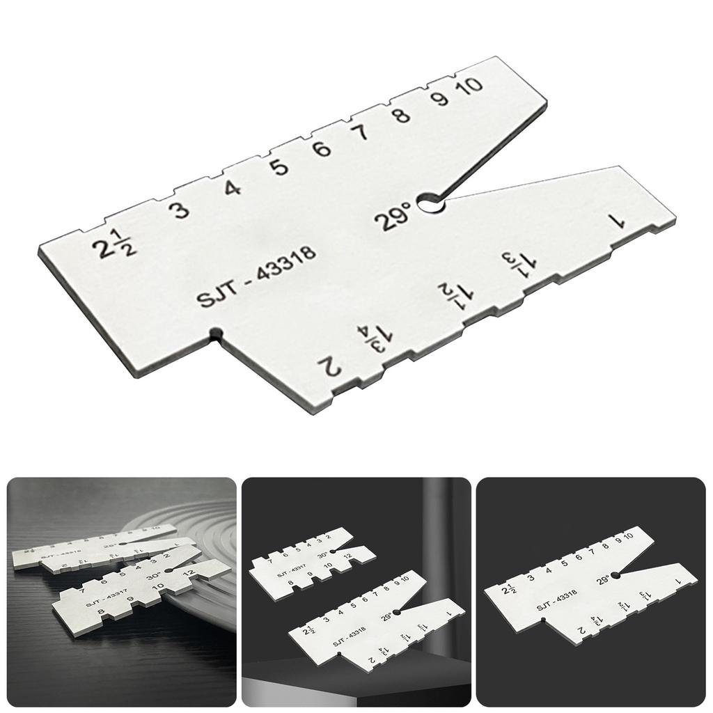 29/30 Degree Thread Gauge Stainless Screw Angle Template Gage Thread Cutting Angle Gauge Grinding Gage Inspection Tool