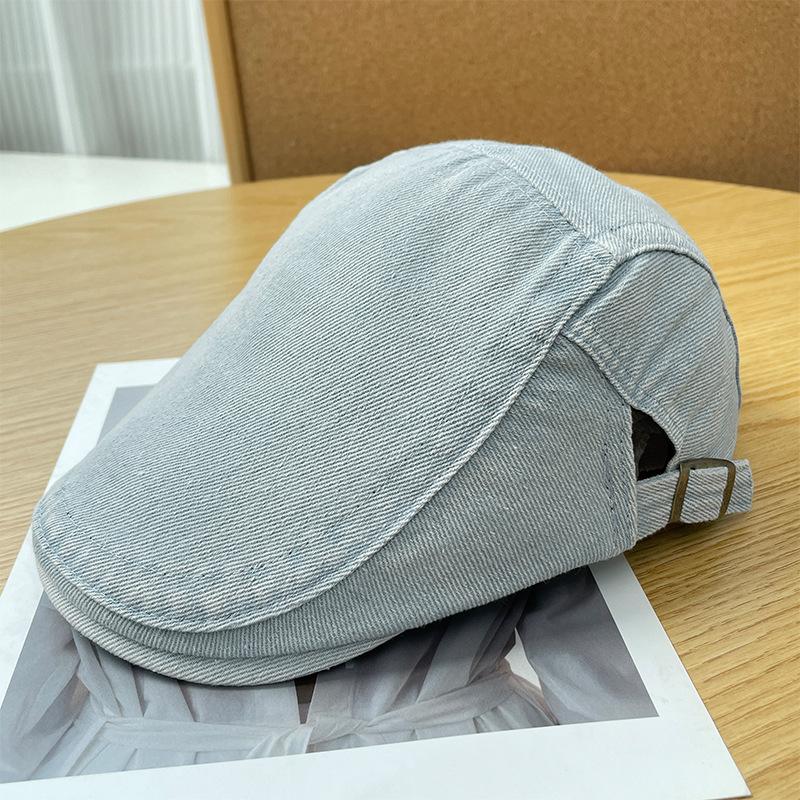 Blogger's Same British Style Newsboy Artist Hat Big Head Circumference Couple Trend Versatile Reversible Can Wear Duck Tongue Forward Hat