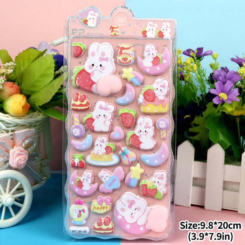 Kawaii Animals Butt Stickers Soft Pinched Happy Buttocks Sticker 3D Puffy Squishy Stress Relief Stickers DIY Phone Case Decor
