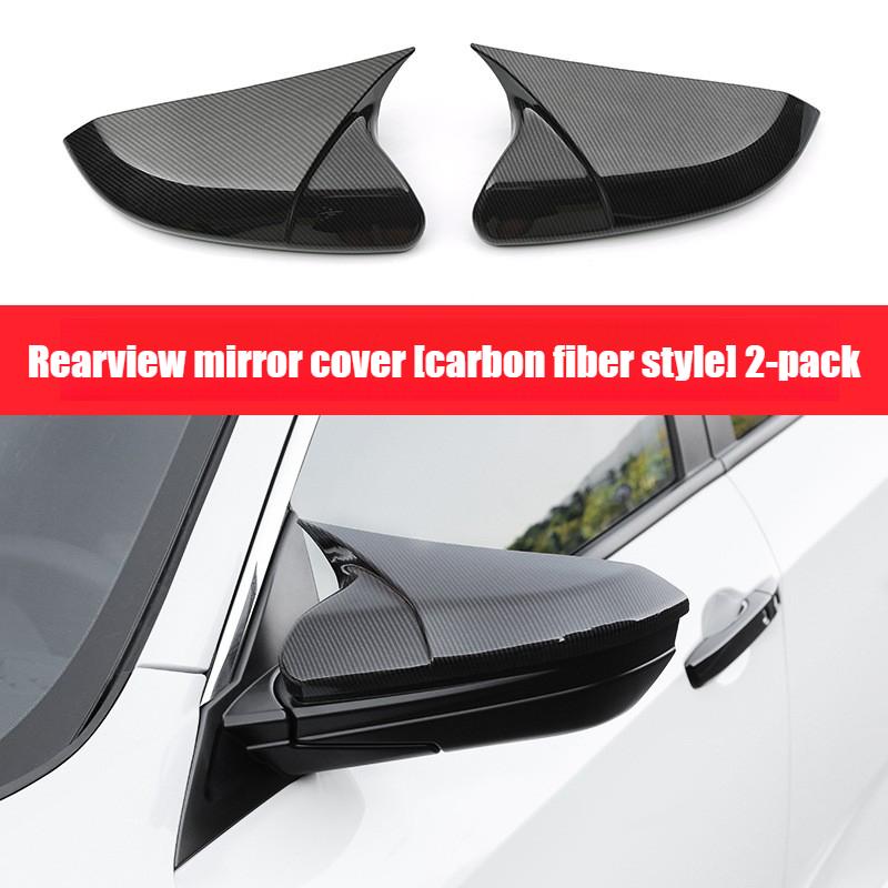 Rearview Side Mirror Cover Wing Cap Exterior Door Rear View Case Trim Carbon Fiber For Civic 10th 2016 2017 2018 2019 2020