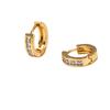 10mm Circle CZ Zircon Hoop Earrings For Women Bohemian Gold Color Silver Color Small Round Earrings Fashion Girl Jewelry