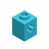 10PCS 73230 1x1 with Axle Hole Building Blocks Moc Accessories Compatible with Brick Toys Children Gift Box