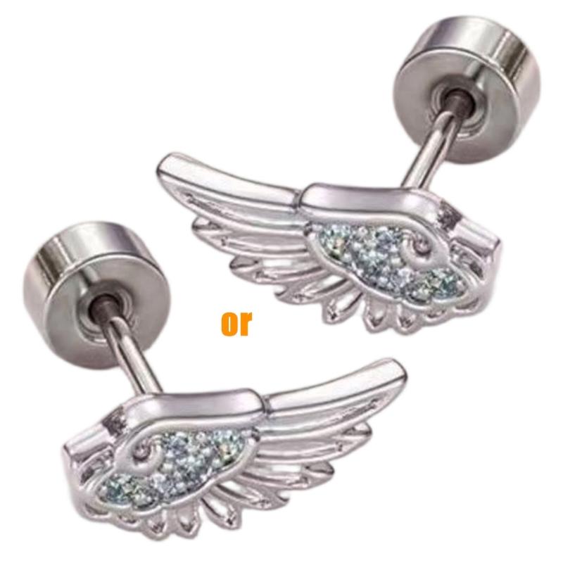 Alloy Wing Ear Studs Portable Comfortable for Sensitive Ears Fashion Jewelry Pieces