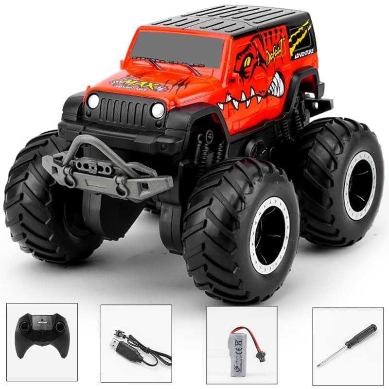 Amphibious remote control car four-wheel drive off-road vehicle children's toys light music waterproof RC remote control climbing car