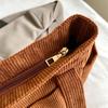Autumn and winter large-capacity bag women's 2025 new Korean version corduroy tote bag college students commuting shoulder bag
