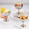 Stainless Steel Ice Cream Bowls High Foot Footed Sundae Cup Metal Dessert Bowls Party Tableware