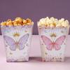 Ružovo-fialová Motýlia Krabička na Popcorn Krabička na Cukríky Motýlia Ozdoba na Narodeninovú Oslavu Deti Dievča Svadba Potreby na Narodeninovú Oslavu Oslava Bábätka
