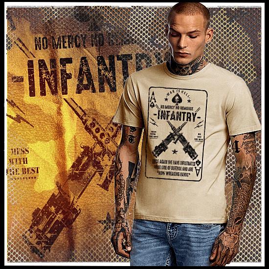 

Combat t-shirt military Infantryman Machine Gunner 50 Caliber Combat tee 3XL