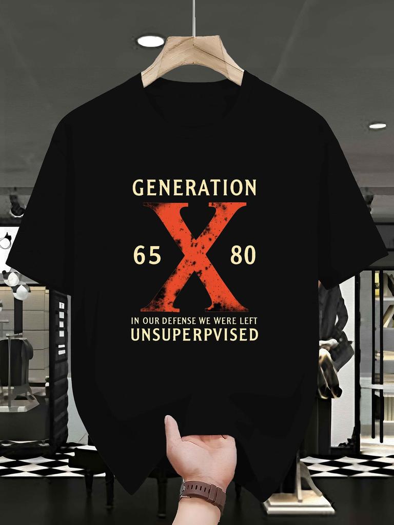 GENERATION X T-Shirt 100% Cotton O-Neck Short Sleeve Summer Casual Unisexs T-shirt Streetwear