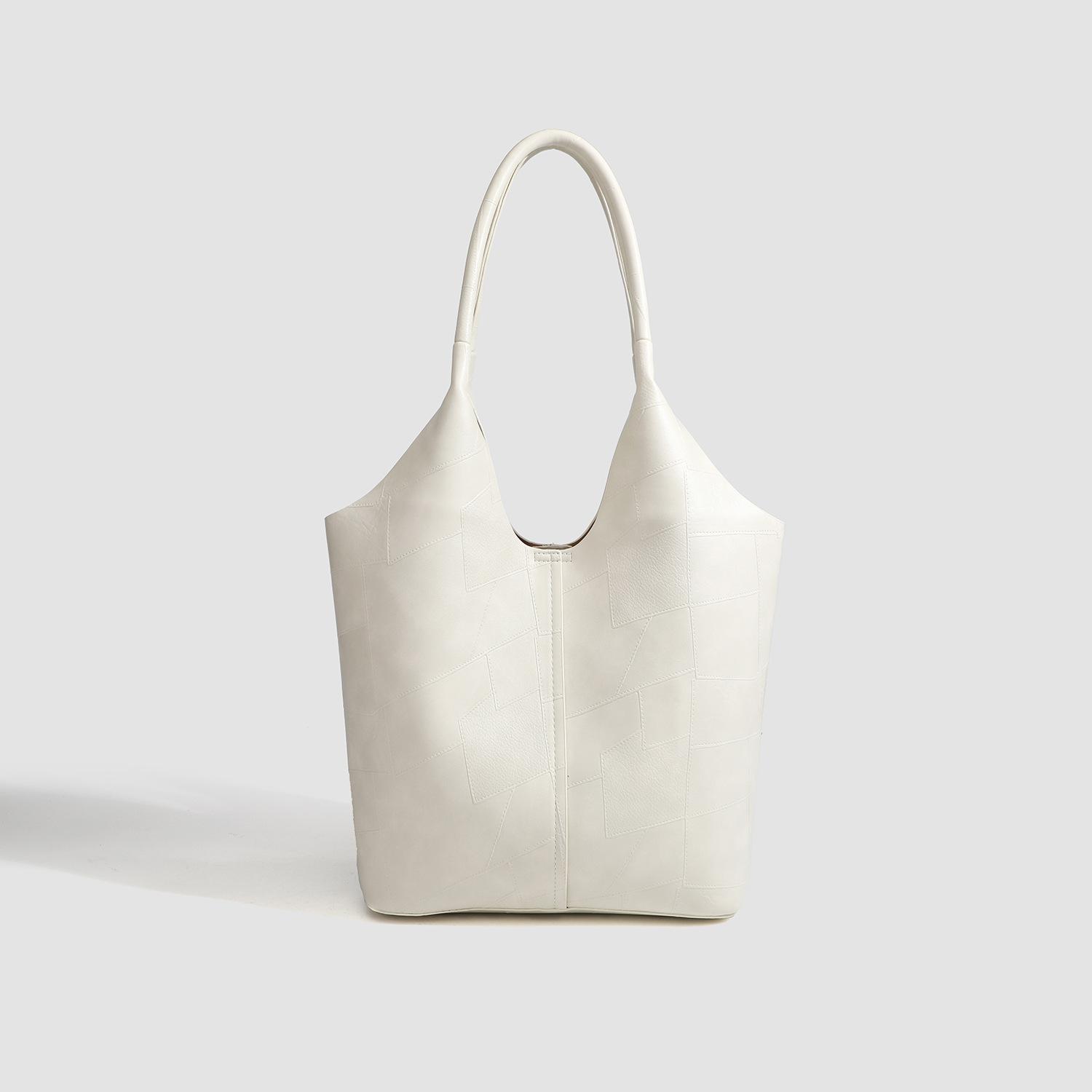 

2025 new retro mother-in-child tote bag is versatile and simple and large-capacity commuter handbag shoulder armpit bag