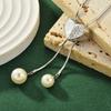 Shaped Contemporary Heart Magnetic Sweater Chain With Pearl Dangles For Womens Style